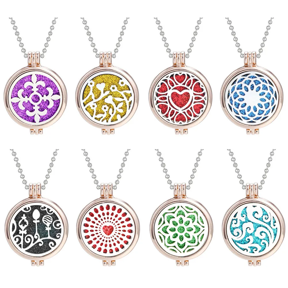 1pcs Antique Argent Médaillon Pendentif AROMATIQUE Huile Essentielle Diffuseur À faire soi-même Collier