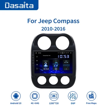 Dasaita 10.2" IPS Autoradio 1 Din Car Radio Android 10.0 for Jeep Compass 2011 2012 GPS Stereo Multimedia Navigation 64G ROM
Dasaita 10.2" IPS Autoradio 1 Din Car Radio Android 10.0 for Jeep Compass 2011 2012 GPS Stereo Multimedia Navigation 64G ROM