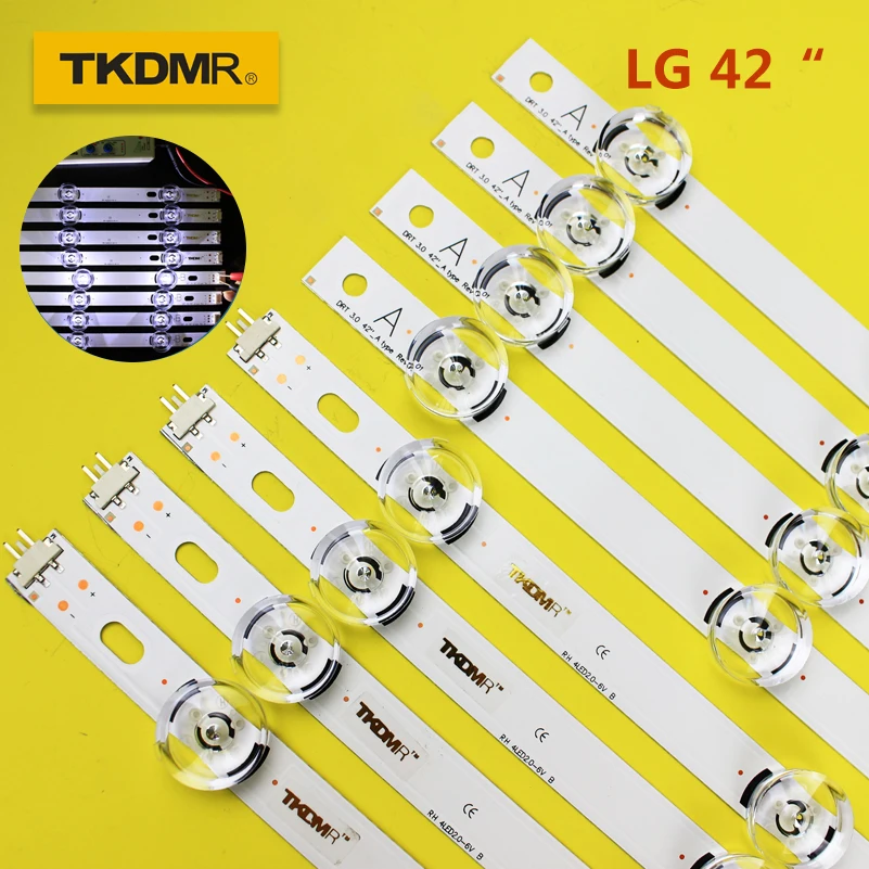 New 8pcs/set LED strip Replacement for LG LC420DUE 42LB5500 42LB5800 42LB560 INNOTEK DRT 3.0 42 inch A B 6916L-1710B 6916L-1709B
New 8pcs/set LED strip Replacement for LG LC420DUE 42LB5500 42LB5800 42LB560 INNOTEK DRT 3.0 42 inch A B 6916L-1710B 6916L-1709B