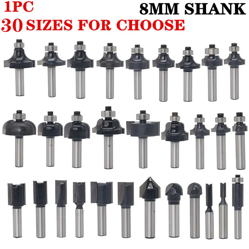 1pc 8mm Shank Trimmer Ceaning Flush Trim Wood Router Bit Straight End Milll Chamfer Milling Cutters For Woodworking Tools |