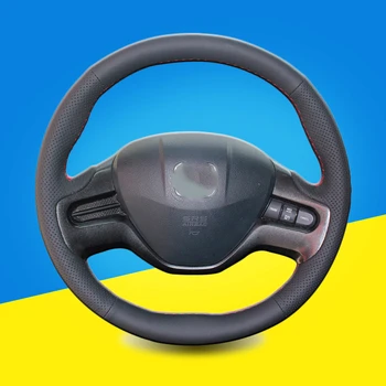 Car Steering Wheel Cover For Honda Civic 8 2006-2011 (2-Spoke) Auto Braid On The Steering Wheel Covers Car Styling Hand Sewing 
Car Steering Wheel Cover For Honda Civic 8 2006-2011 (2-Spoke) Auto Braid On The Steering Wheel Covers Car Styling Hand Sewing