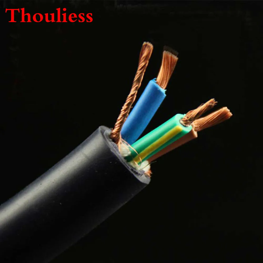 Фото Двухсторонний медный многожильный кабель Thouliess T1 5N OFC питания для сделай сам