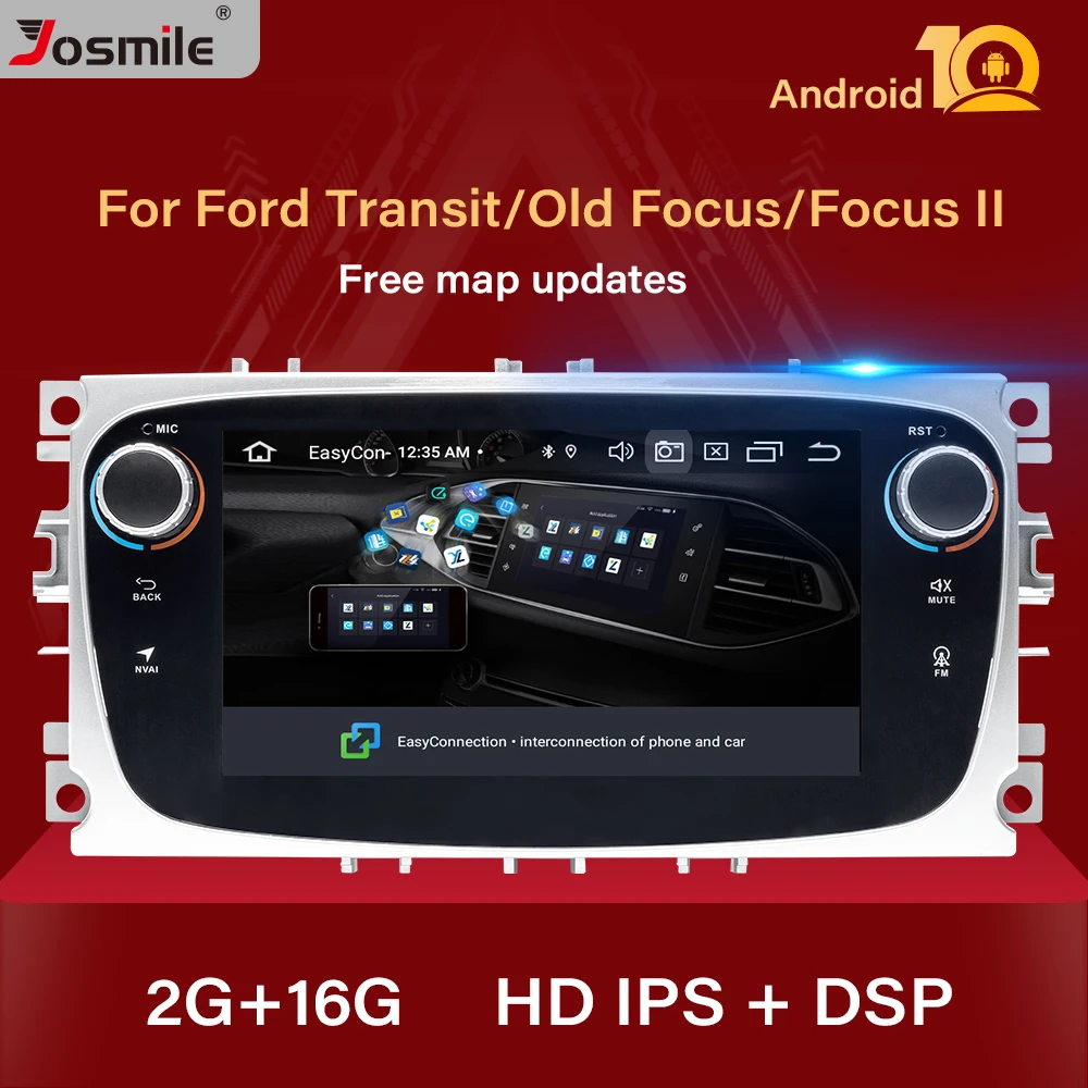 Автомагнитола 2 din Android 10 для Ford Focus 3 mk2 Kuga Mondeo 4 Fiesta Transit Connect S-C MAX головное