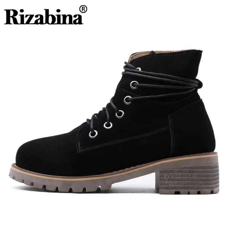 RIZABINA Autumn Winter Shoes Women Ankle Boots Round Toe Cross-Tied Square Heel Cow Suede Black Vintage Shoes Size 34-40
RIZABINA Autumn Winter Shoes Women Ankle Boots Round Toe Cross-Tied Square Heel Cow Suede Black Vintage Shoes Size 34-40