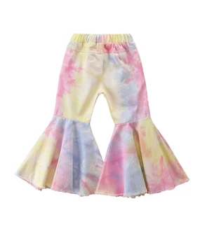 2020 Toddler Girls Flare Pants Stylish Tie Dye Printed Bell Bottom Pants Fall Clothes Holes Ripped Boot Cute Denim Trousers
2020 Toddler Girls Flare Pants Stylish Tie Dye Printed Bell Bottom Pants Fall Clothes Holes Ripped Boot Cute Denim Trousers