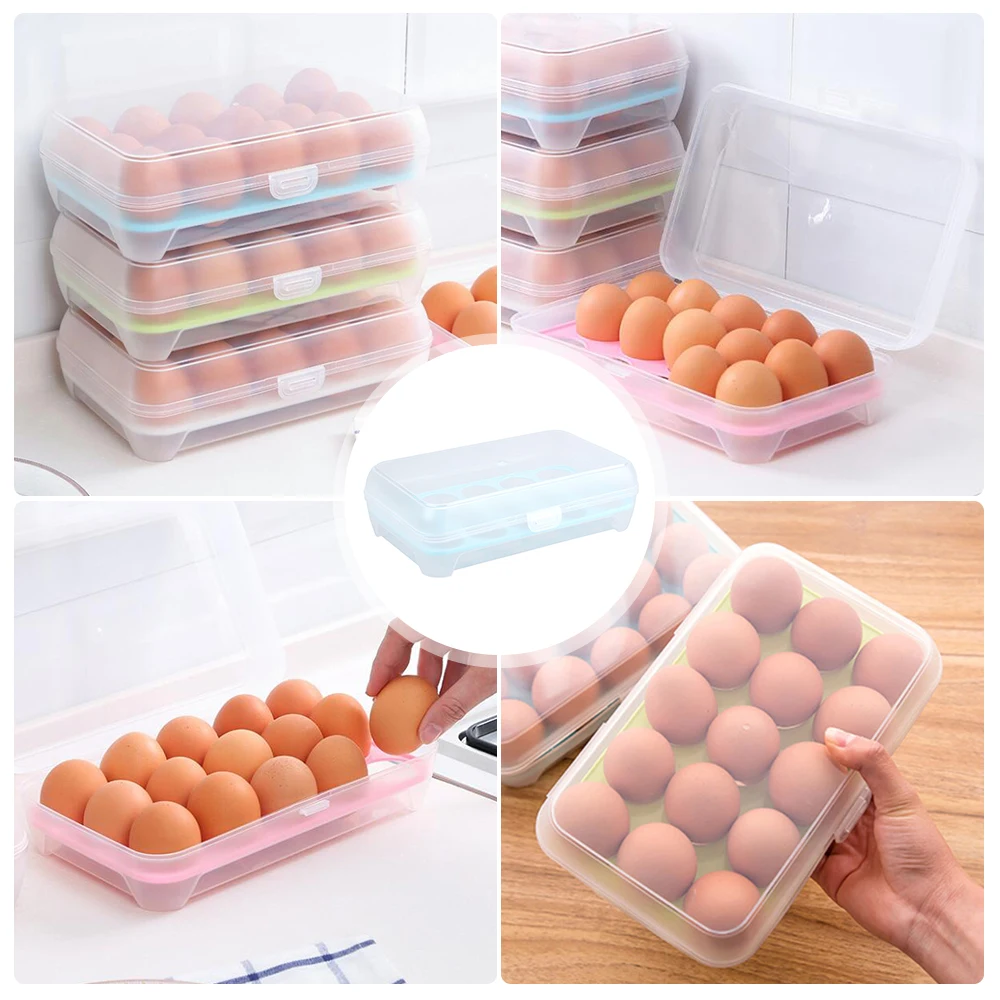 Refrigerator Storage Box Food Container Egg Storage Box 15 Grid Egg Portable Storage Boxes Plastic Box Home Kitchen Organizer
Refrigerator Storage Box Food Container Egg Storage Box 15 Grid Egg Portable Storage Boxes Plastic Box Home Kitchen Organizer
