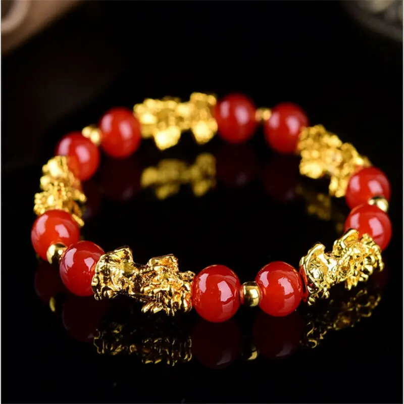 Pixiu – Bracelet porte-bonheur en Agate, feng shui, bête chinoise, bijoux porte-bonheur 3