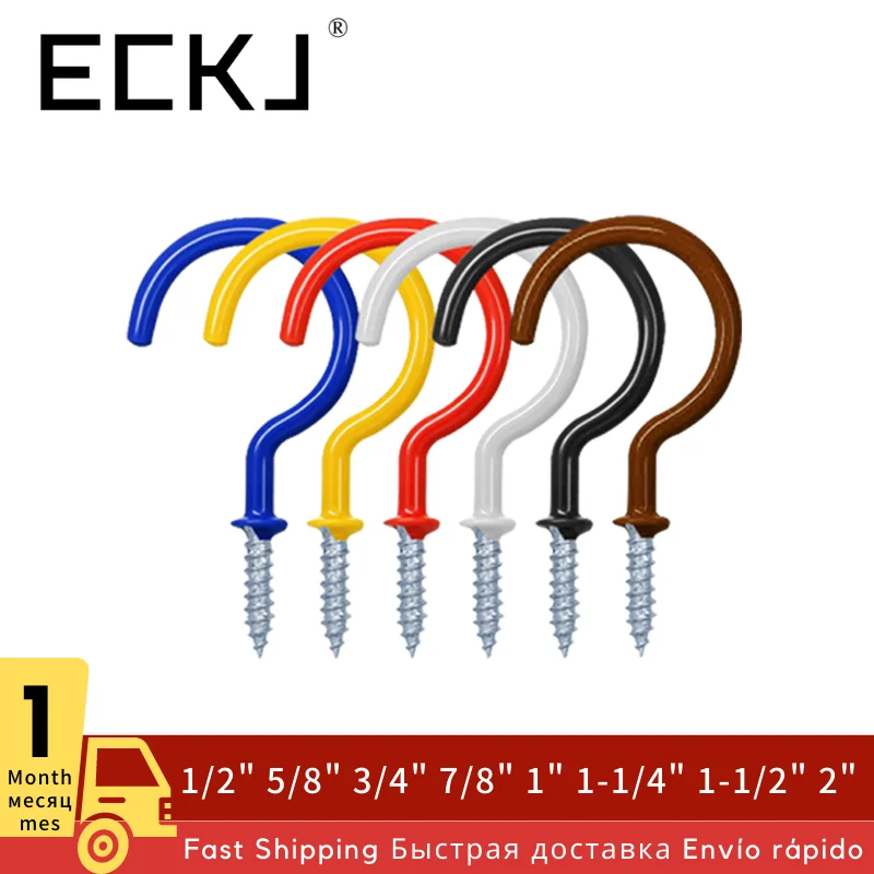 ECKJ Small/Large Screw in Wood Vinyl Coated Ceiling Hook for Kitchen Heavy Duty Hang Cup Plant DIY Ornaments Black White
ECKJ Small/Large Screw in Wood Vinyl Coated Ceiling Hook for Kitchen Heavy Duty Hang Cup Plant DIY Ornaments Black White