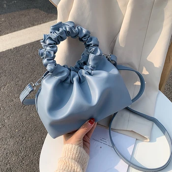 Burminsa Summer Mini Soft Ruched Women Handbags Ring Handle Design Women Messenger Bags PU Leather Female Shoulder Bags NEW 2020 
Burminsa Summer Mini Soft Ruched Women Handbags Ring Handle Design Women Messenger Bags PU Leather Female Shoulder Bags NEW 2020