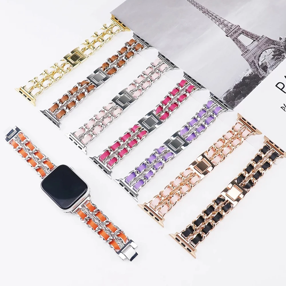 Leather+Stainless Steel Strap For Apple Watch Series SE 6 5 4 3 2 1 38mm 42mm Metal Watch Band For iWatch 40mm 44mm New Design
Leather+Stainless Steel Strap For Apple Watch Series SE 6 5 4 3 2 1 38mm 42mm Metal Watch Band For iWatch 40mm 44mm New Design