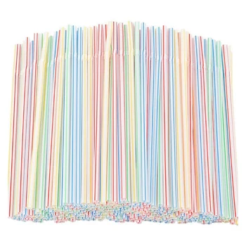 1500 Pcs Flexible Plastic Straws Striped Multi Colored Disposable Straw 8 inch Long 
1500 Pcs Flexible Plastic Straws Striped Multi Colored Disposable Straw 8 inch Long