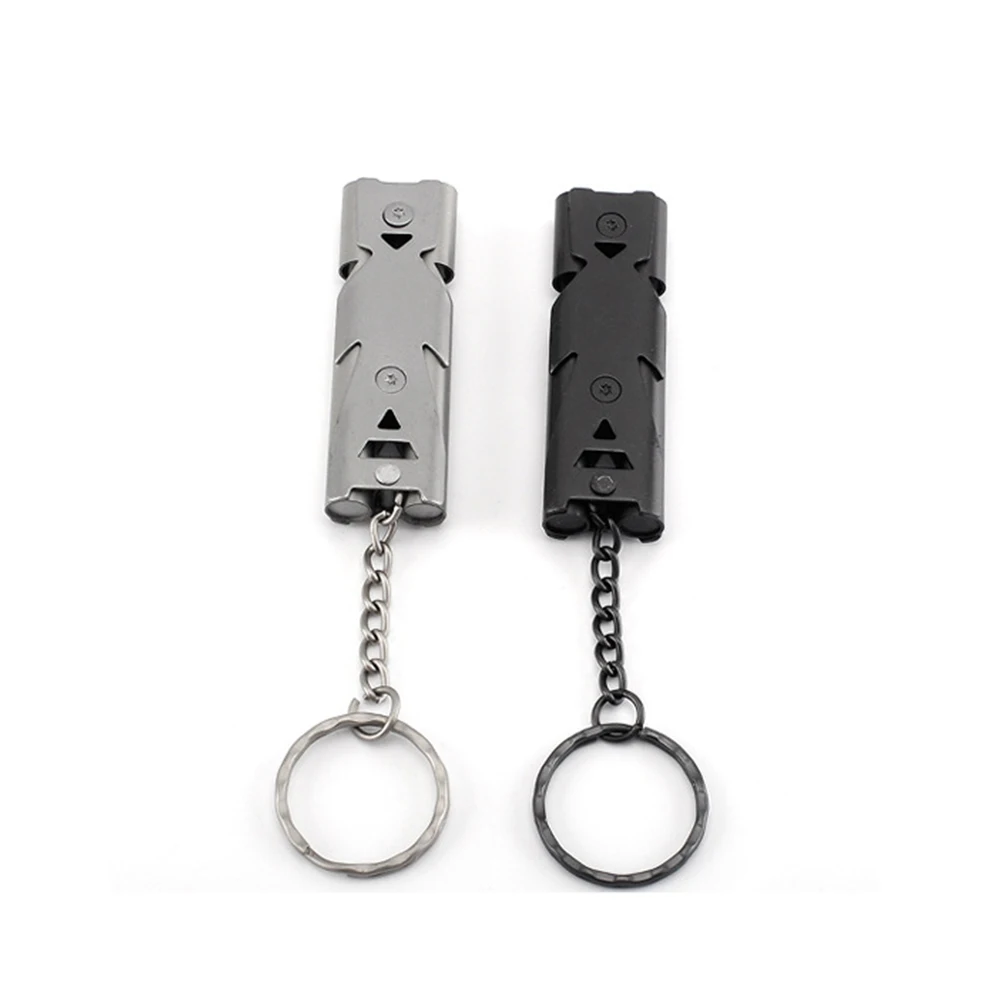 Outdoor EDC Survival Emergency Keychain Whistle High Decibel Whistle Stainless Steel Double-tube Life-saving Tool(Grey)
Outdoor EDC Survival Emergency Keychain Whistle High Decibel Whistle Stainless Steel Double-tube Life-saving Tool(Grey)