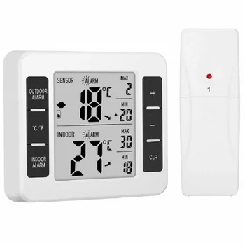 LCD Digital Thermometer Temperature Meter Indoor Outdoor Weather Station+ Wireless Transmitter with C/F Max Min Value Display
LCD Digital Thermometer Temperature Meter Indoor Outdoor Weather Station+ Wireless Transmitter with C/F Max Min Value Display