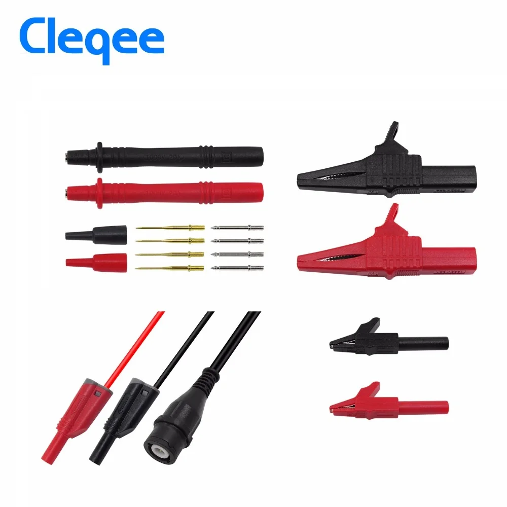 Cleqee P1800A BNC Electronic Specialties Test Lead Kit Test Pins Alligator Clip for Multimeter Automotive Test Probe Leads Kit
Cleqee P1800A BNC Electronic Specialties Test Lead Kit Test Pins Alligator Clip for Multimeter Automotive Test Probe Leads Kit