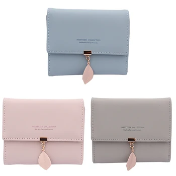 Cute Ladies Small Leather Wallet PU Leather Leaf Pendant Card Holder Storage Bag Zipper Coin Purse
Cute Ladies Small Leather Wallet PU Leather Leaf Pendant Card Holder Storage Bag Zipper Coin Purse