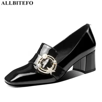ALLBITEFO square toe genuine leather brand high heels wedding women shoes thick heels office ladies shoes spring women heels
ALLBITEFO square toe genuine leather brand high heels wedding women shoes thick heels office ladies shoes spring women heels