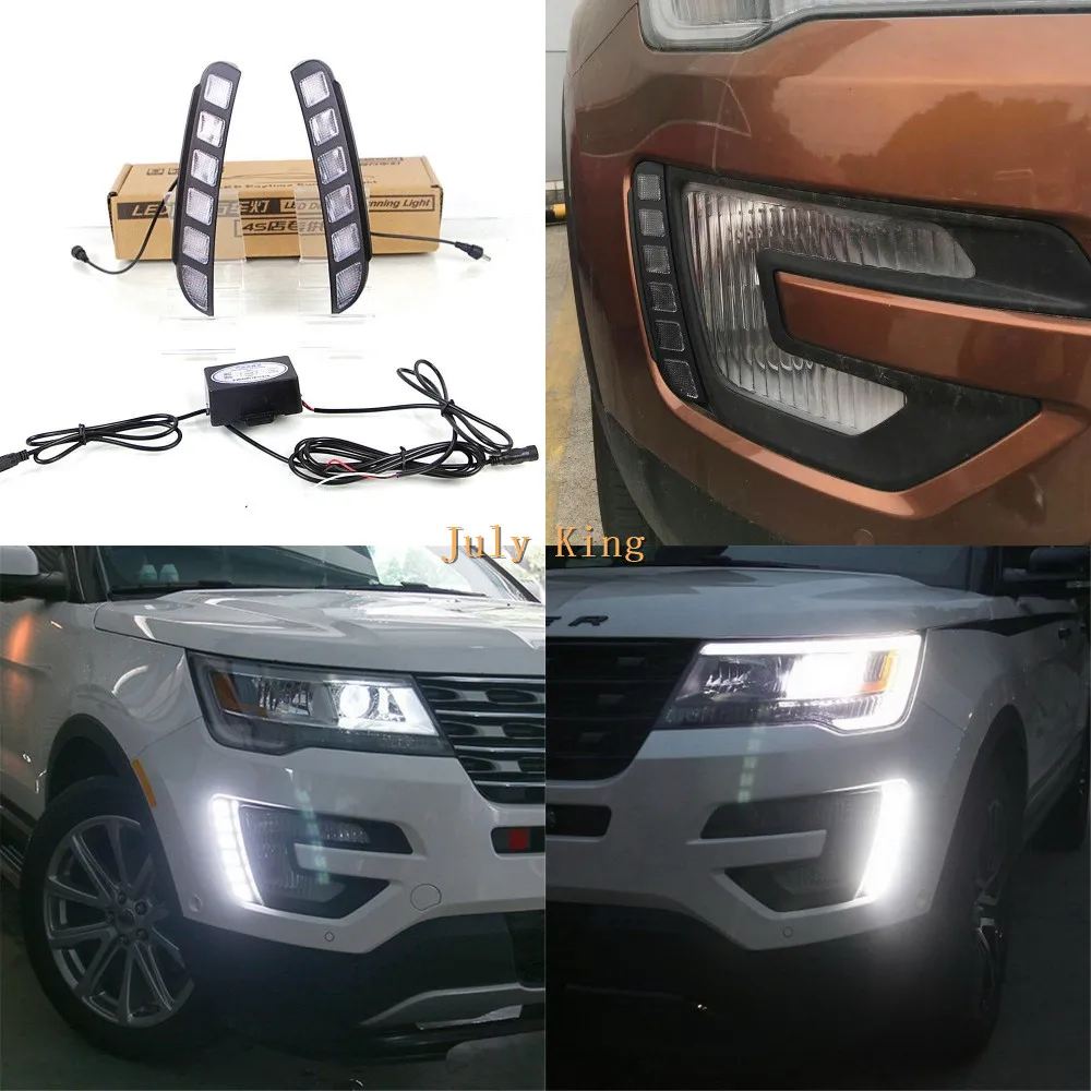 Чехол для светодиодных дневных ходовых огней July King для Ford Explorer 2016-2020 светодиодный передний бампер DRL, замена 1:1 
Чехол для светодиодных дневных ходовых огней July King для Ford Explorer 2016-2020 светодиодный передний бампер DRL, замена 1:1