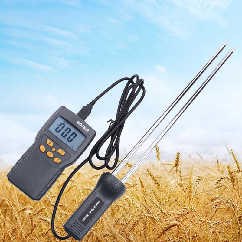 Intelligent Grain Moisture Temperature Meter Analyzer Thermometer Humidity Hygrometer water Damp Detector Tester Measuring Probe
Intelligent Grain Moisture Temperature Meter Analyzer Thermometer Humidity Hygrometer water Damp Detector Tester Measuring Probe