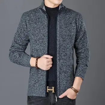 Fashion Wind Breaker Jackets Men Stand Collar Thicken Fleece Jacket Solid Knit Overcoat Cardigan Male Coat Brand Men's Clothing
Fashion Wind Breaker Jackets Men Stand Collar Thicken Fleece Jacket Solid Knit Overcoat Cardigan Male Coat Brand Men's Clothing