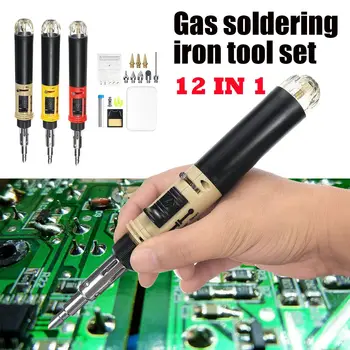 New Gas Soldering Iron 12 in 1 Pen Type Auto Ignition Butane Electric Soldering Iron Set Welding Tool Torch Cordless Solder Iron
New Gas Soldering Iron 12 in 1 Pen Type Auto Ignition Butane Electric Soldering Iron Set Welding Tool Torch Cordless Solder Iron