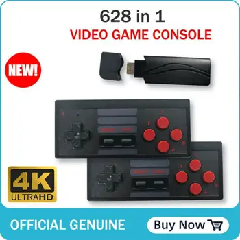 Creative Fun Black Retro TV Game Stick Mini HDMI 4K Console 628 Built-in Games 2×Wireless Gamepad For NES / FC Classic Edition
Creative Fun Black Retro TV Game Stick Mini HDMI 4K Console 628 Built-in Games 2×Wireless Gamepad For NES / FC Classic Edition