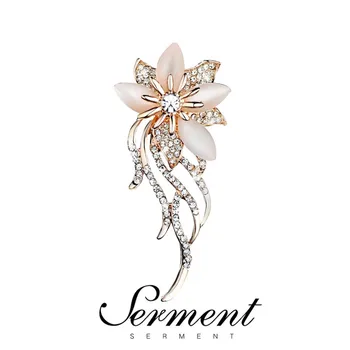 SERMENT Fashion Luxury Flower Brooches High Quality Gold Color Brooch Pins Women Lapel Pins Wedding Party Jewelry Best Gift 
SERMENT Fashion Luxury Flower Brooches High Quality Gold Color Brooch Pins Women Lapel Pins Wedding Party Jewelry Best Gift