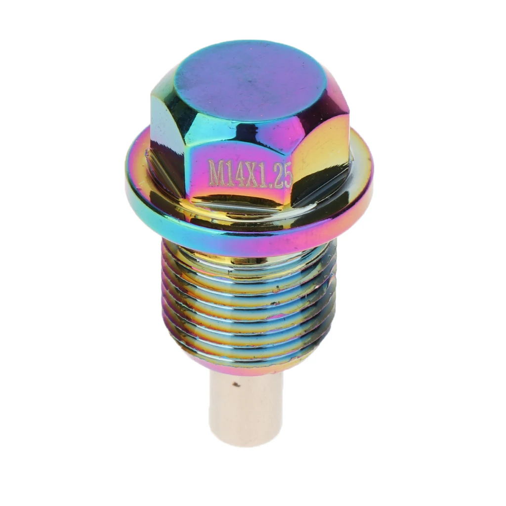 Dazzle Anodized Magnetic Engine Oil Pan Drain Sump Filter Adsorb Plug Bolt with Washer Dazzle Anodized Magnetic Engine Oil Pan Drain Sump Filter Adsorb Plug Bolt with Washer