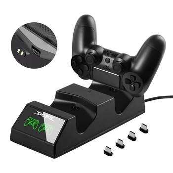 DOBE PS4 Wireless Controller Dual Charging Dock Station with LED Indicator 4 Connectors Stand for Play Station 4 controllers 
DOBE PS4 Wireless Controller Dual Charging Dock Station with LED Indicator 4 Connectors Stand for Play Station 4 controllers