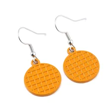 Необычные вещи желтого печенья личности серьги девушка подарок на день рождения сюрприз ювелирные изделия подходит для женщин посиделки(China)