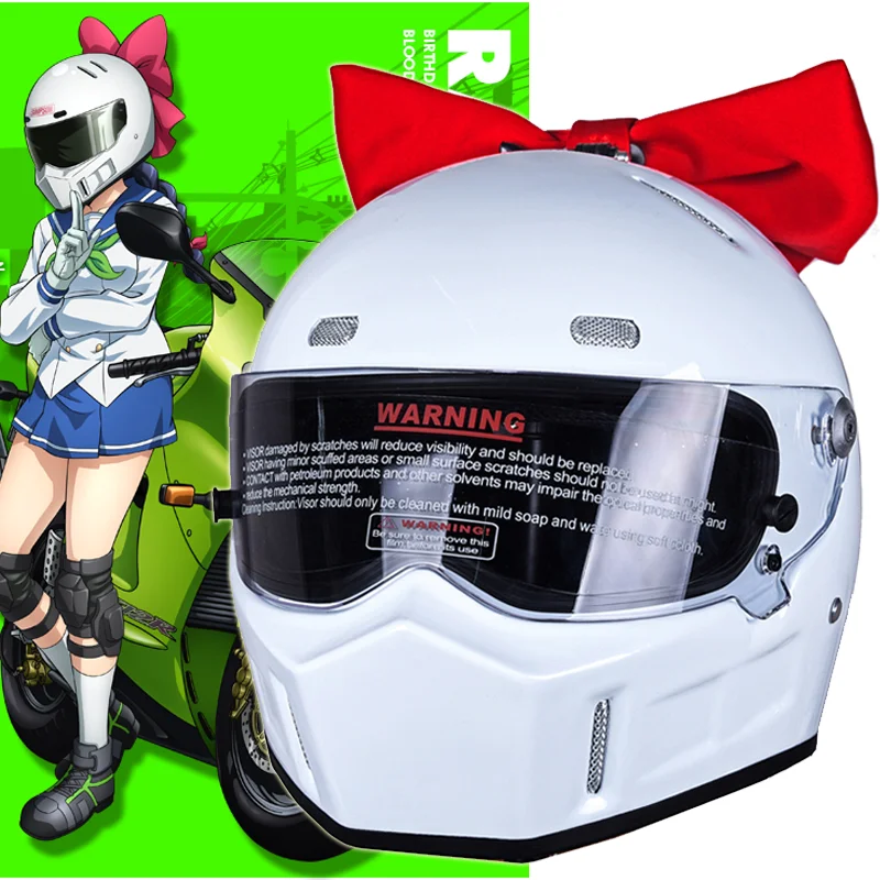 TMS Entertainment Cosplay Raimu Motorcycle Helmet CRG Women Motorbike Riding Full Face Helmet Fiberglass Material Casco Moto 
TMS Entertainment Cosplay Raimu Motorcycle Helmet CRG Women Motorbike Riding Full Face Helmet Fiberglass Material Casco Moto