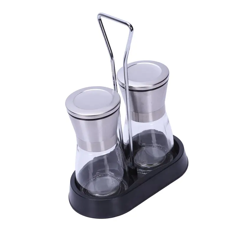 Premium Salt & Pepper Grinder Set of 2-Salt and Pepper Shakers Mill,Stainless Steel Adjustable Coarseness Great Gift Set-Salt Gr
Premium Salt & Pepper Grinder Set of 2-Salt and Pepper Shakers Mill,Stainless Steel Adjustable Coarseness Great Gift Set-Salt Gr