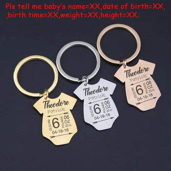 Customized Baby's Data Keyfobs Baby Stats For New Dad New Mom Gift Newborn Keepsake Birth Stats Baby Romper Keychain Jewelry
Customized Baby's Data Keyfobs Baby Stats For New Dad New Mom Gift Newborn Keepsake Birth Stats Baby Romper Keychain Jewelry