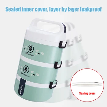 Double Layer Food Storage Lunch Box for Microwave Heating with Tableware Bento Boxes QP2
Double Layer Food Storage Lunch Box for Microwave Heating with Tableware Bento Boxes QP2