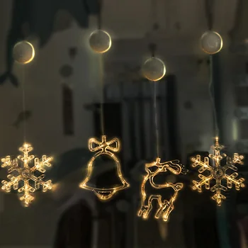 Christmas Home Decorations LED Colored String Light Ornaments Bells Snowflake Scene Layout Suction Cup Hanging Lights
Christmas Home Decorations LED Colored String Light Ornaments Bells Snowflake Scene Layout Suction Cup Hanging Lights