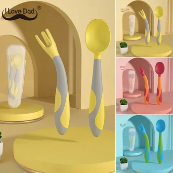2Pcs Learn To Eat Training Baby Spoon Set Baby Feeding Dishes Tableware For Infant Children Bendable Spoon Baby Things With Box
2Pcs Learn To Eat Training Baby Spoon Set Baby Feeding Dishes Tableware For Infant Children Bendable Spoon Baby Things With Box