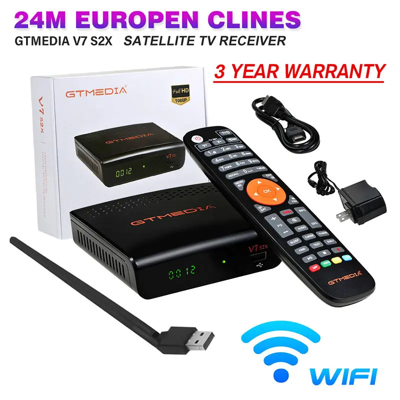 Gtmedia DVB-S2 V7S2X HD спутниковый декодер 1080P GT медиа V7S H.265 TV Box приведенный в действие v7