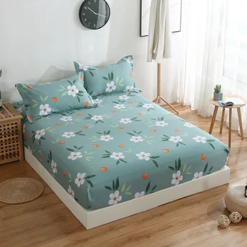 100%cotton Fitted Sheet Set Good Quality Elastic Bed Sheet Cartoon Flowers Blue Bedding Twin Full Queen King Size Bedclothes
100%cotton Fitted Sheet Set Good Quality Elastic Bed Sheet Cartoon Flowers Blue Bedding Twin Full Queen King Size Bedclothes