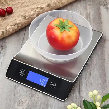 New 15kg/1g Electronic Kitchen Scale Digital Food Scale Stainless Steel Weighing Scale LCD High Precision Measuring Tools 
New 15kg/1g Electronic Kitchen Scale Digital Food Scale Stainless Steel Weighing Scale LCD High Precision Measuring Tools