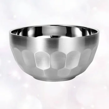 304 Stainless Steel Double Layers Insulated Thickened Bowl Food Bowl Salad Bowl (Silver 11.4cm) 
304 Stainless Steel Double Layers Insulated Thickened Bowl Food Bowl Salad Bowl (Silver 11.4cm)