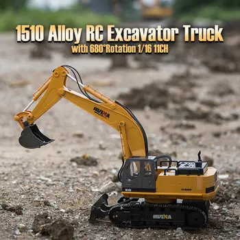 HUINA TOYS 1510 2.4G 1/16 11CH Alloy RC Excavator Truck Engineering Construction Vehicle with 680 Degree Rotation Sound Light
HUINA TOYS 1510 2.4G 1/16 11CH Alloy RC Excavator Truck Engineering Construction Vehicle with 680 Degree Rotation Sound Light