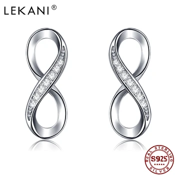 LEKANI 925 Sterling Silver 8 Digital Stud Earrings For Women Fashion Jewelry Earring Famale Girl Wedding Party 2020 New Arrival 
LEKANI 925 Sterling Silver 8 Digital Stud Earrings For Women Fashion Jewelry Earring Famale Girl Wedding Party 2020 New Arrival