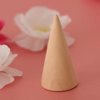 Unfinished Natural Wood Jewelry Display Stand Cone Shape Finger Ring Holder
Unfinished Natural Wood Jewelry Display Stand Cone Shape Finger Ring Holder