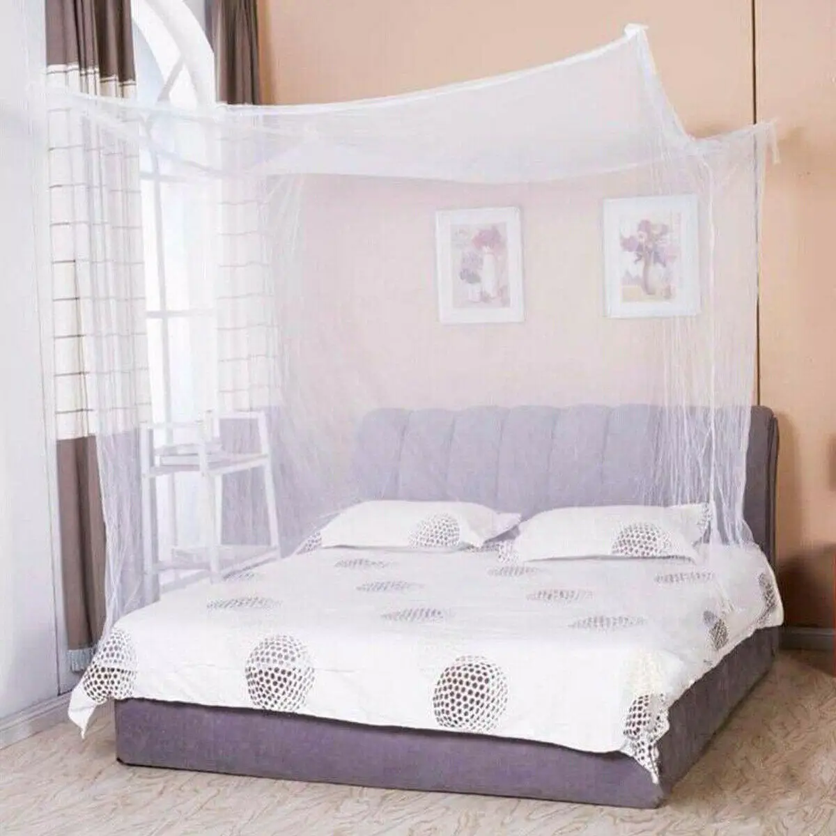 

Limit 100 NEW Lace Bed Mosquito Insect Netting Mesh Canopy Princess Full Size Bedding Net