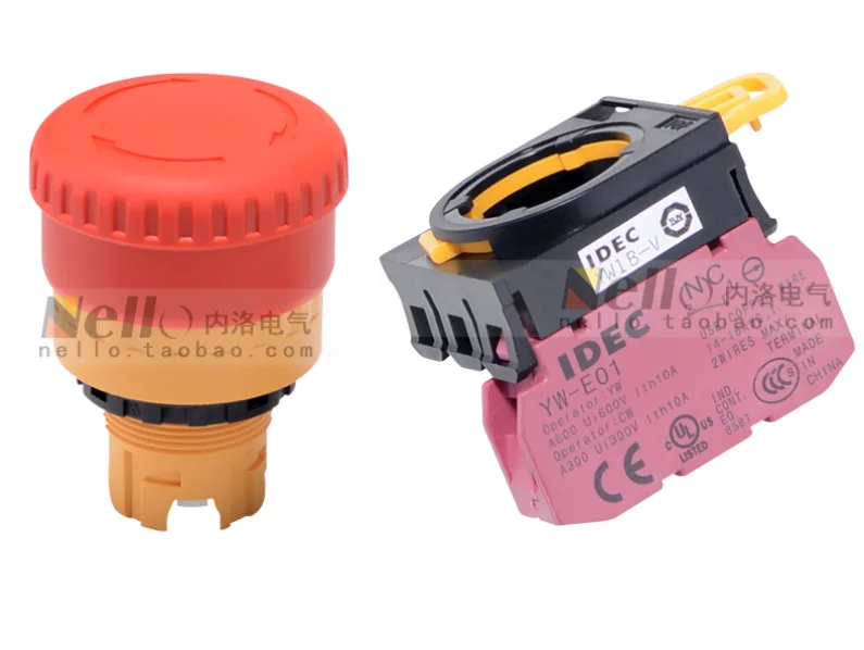 IDEC Izumi emergency stop button switch 22mm YW1B-V4E01R YW-E01 emergency stop switch 1 normally closed
IDEC Izumi emergency stop button switch 22mm YW1B-V4E01R YW-E01 emergency stop switch 1 normally closed