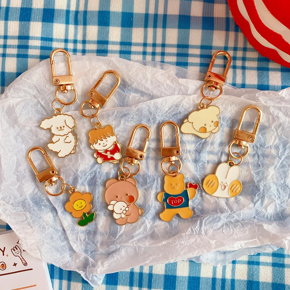 Creative INS Cute Cute Rabbit Cartoon Children's Fun Key Chain Small Flowers Students Metal Keychain Pendant Car Hanging
Creative INS Cute Cute Rabbit Cartoon Children's Fun Key Chain Small Flowers Students Metal Keychain Pendant Car Hanging