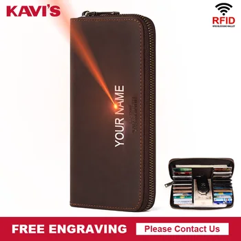 KAVIS Rfid Protection Men's Large Capacity Business id Credit Card Zipper Wallet Free Engraving Male Big Card Holders Clutch Bag
KAVIS Rfid Protection Men's Large Capacity Business id Credit Card Zipper Wallet Free Engraving Male Big Card Holders Clutch Bag