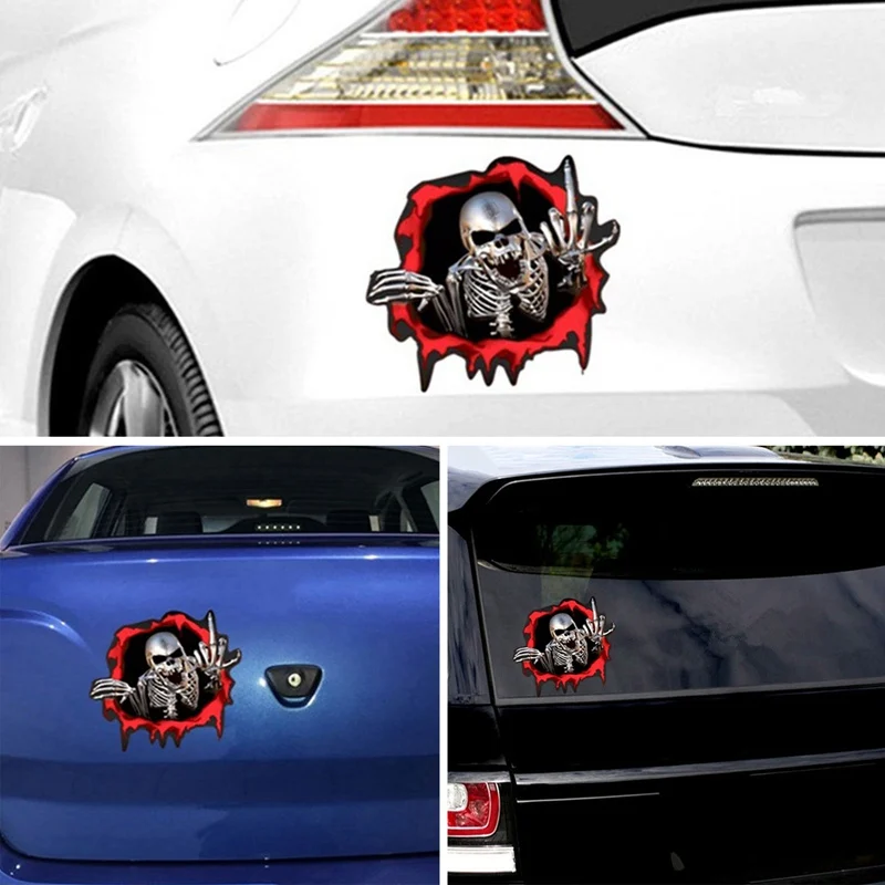 3D Skeleton Skull Car Trunk Side Middle Finger PVC Decal Sticker Color Inkjet Reflective Car Sticker Skull Scratch Car Sticker
3D Skeleton Skull Car Trunk Side Middle Finger PVC Decal Sticker Color Inkjet Reflective Car Sticker Skull Scratch Car Sticker