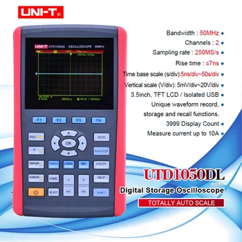 Handheld Digital Storage Oscilloscopes UNI-T UTD1050DL 3.5"LCD Digital display Fully Auto Scale Oscilloscopes With multimeter
Handheld Digital Storage Oscilloscopes UNI-T UTD1050DL 3.5"LCD Digital display Fully Auto Scale Oscilloscopes With multimeter