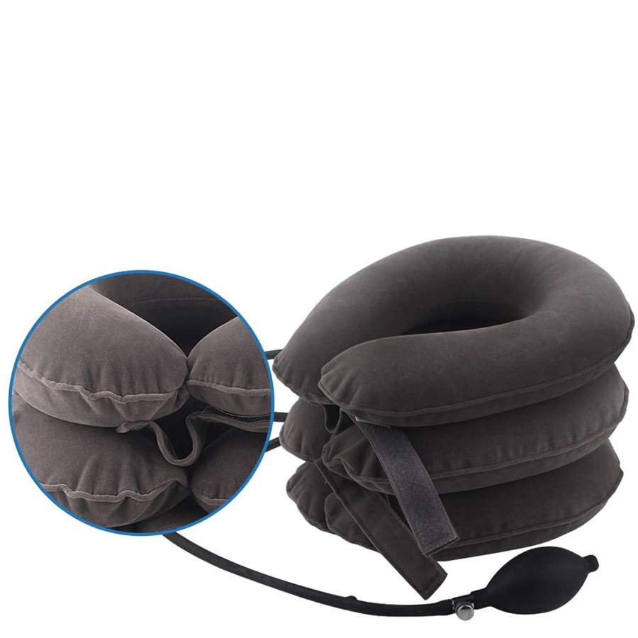 Three - layer Portable Air Inflatable Cervical Neck Traction Collar Pillow Brace for Head Back Shoulder Pain Reliever Instrument
Three - layer Portable Air Inflatable Cervical Neck Traction Collar Pillow Brace for Head Back Shoulder Pain Reliever Instrument