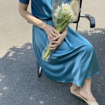 Sherhure 2020 Summer Women Boho Skirt High Waist A-Line Long Skirt Faldas Jupe Femme Saia Pure Color Women Satin Skirt
Sherhure 2020 Summer Women Boho Skirt High Waist A-Line Long Skirt Faldas Jupe Femme Saia Pure Color Women Satin Skirt